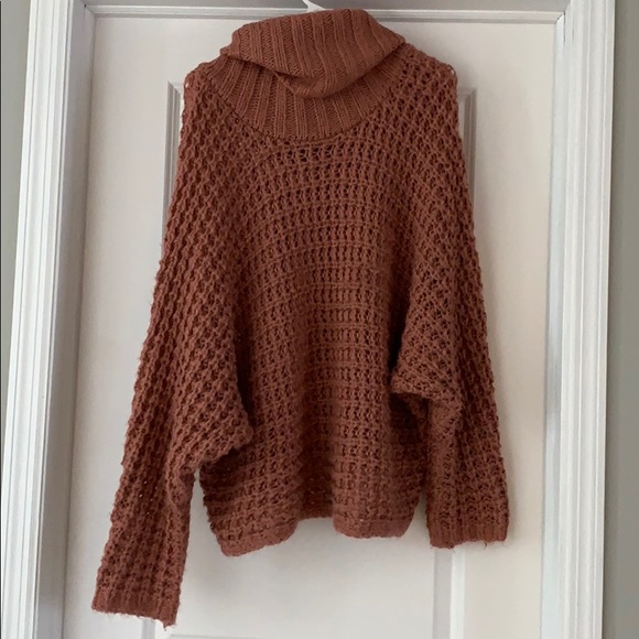 Express Mauve Chunky Turtleneck Sweater - Picture 1 of 4